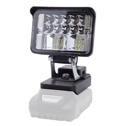 Luz de trabalho recarregável sem fio LED, saída USB, sem bateria, bateria 20V Max Lithium