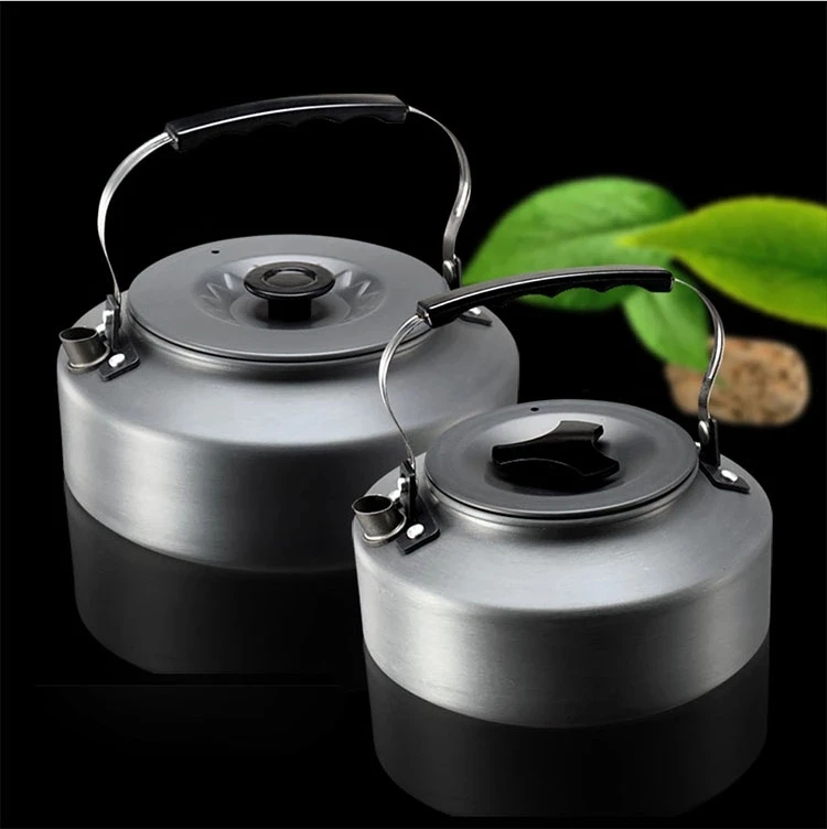 

1.5L Portable Camping Pot Hiking Camping Water Kettle Camping Aluminum Ultra Light Outdoor Lightweight Portable Survival Tools