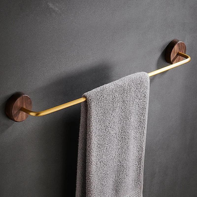 Bathroom Anti Rust Wall Mounted Towel Rack Minimalist Thickened Sturdy Durable Household Towel Bar Easy Use Bathroom Fixture