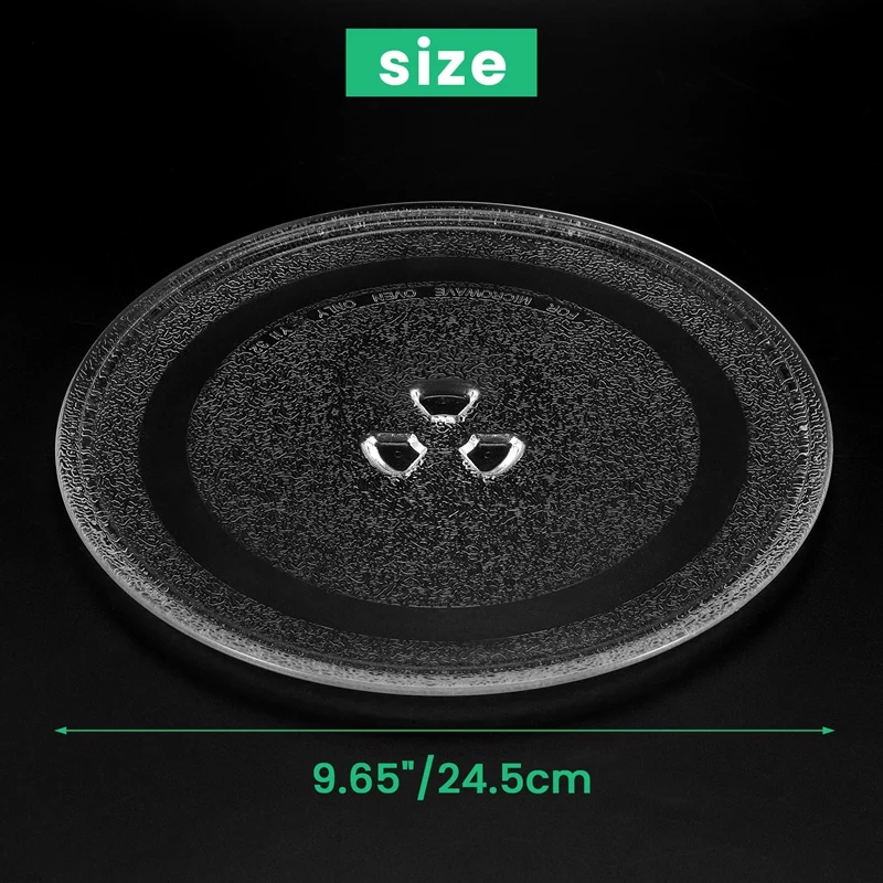 9.6 Inch Microwave Plate Spare Microwave Dish Durable Universal Microwave Turntable Glass Plates Round Replacement Plate