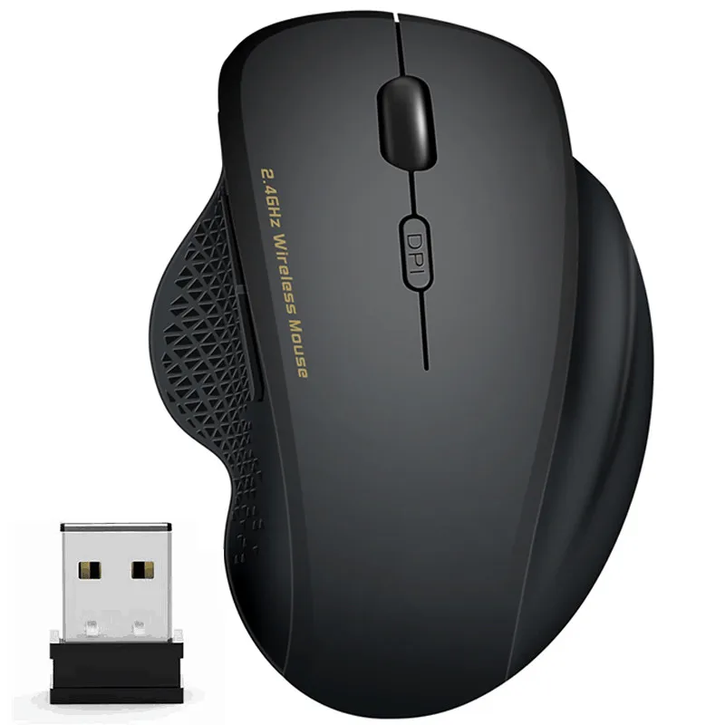 Wireless Mouse Ergonomic Computer Mouse PC Optical Mause with USB Receiver 6 buttons 2.4Ghz Wireless Mice 1600 DPI For Laptop