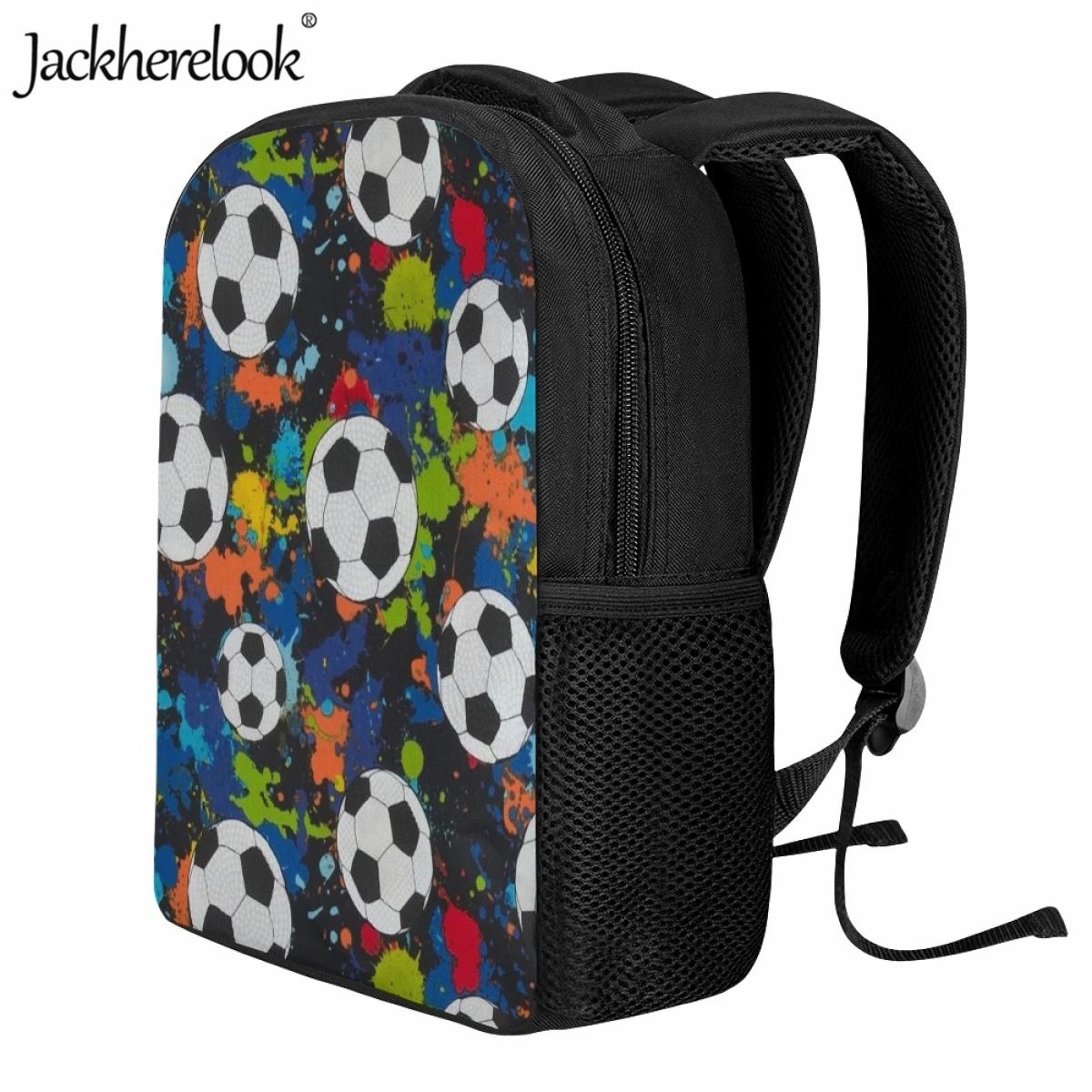 Jackherelook Kids School Bag Cartoon Futebol Print Design Crianças Book Bags Mochila Desportiva de Viagem Prática para Meninos Mochila