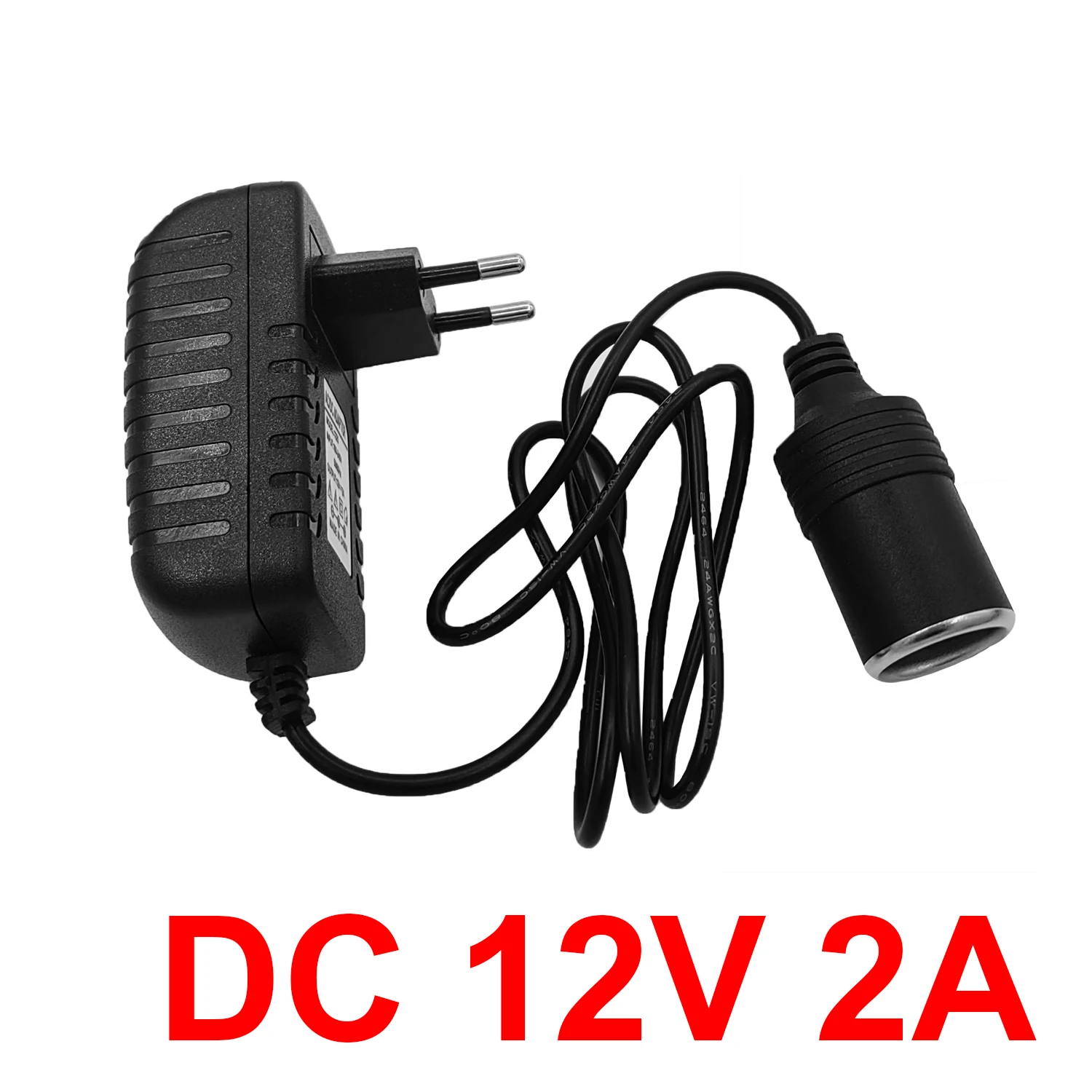 Car Charger Power Adapter Socket AC 100V/240V Volt to DC 12V 2A 24W Converter for Cigarette Lighter Charger for Home And Car Use