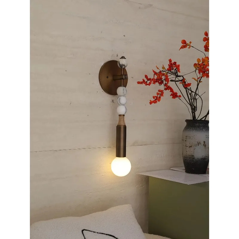 Luxurious modern wall lamp with stainless steel crystal coffee-colored lampshade for interior decoration