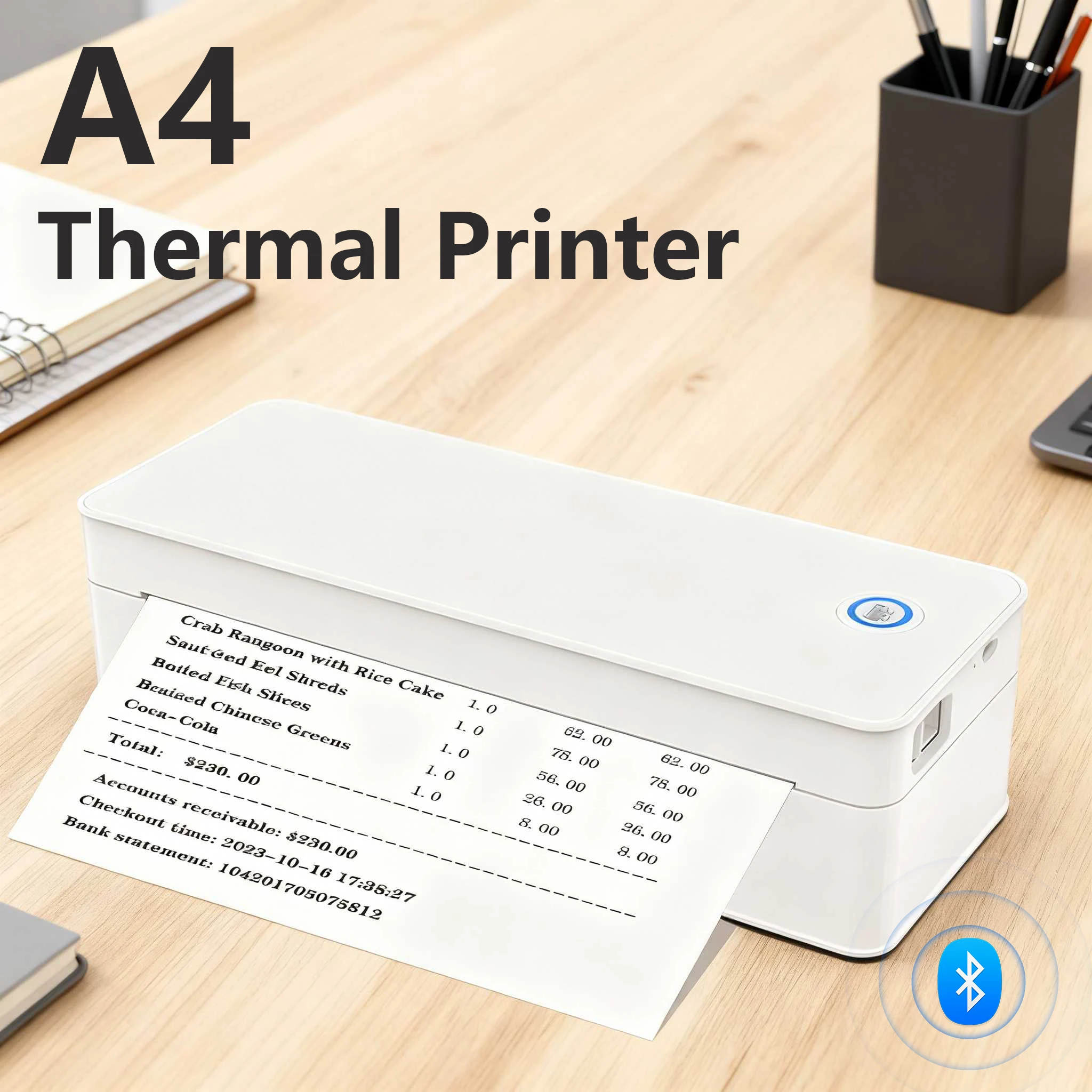 

A4 Portable Thermal Printer Wireless Tattoo Transfer A4 Paper Mobile Bluetooth Desktop Printer Compatible IOS Android For Office