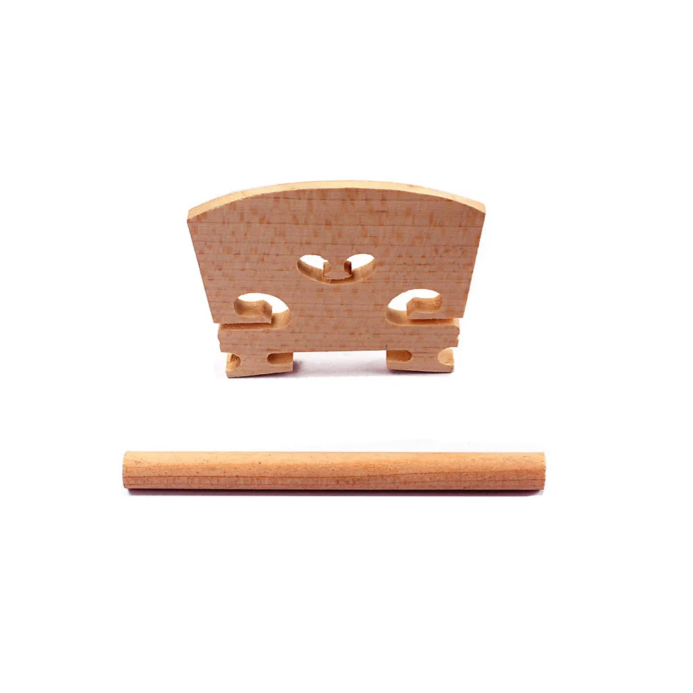 

10pcs Violin Parts 4/4 Full Size Ebony Wood Bridge Chinrest Tuner Endpin Tailpiece Set For Violin Accessories Nickel Plated