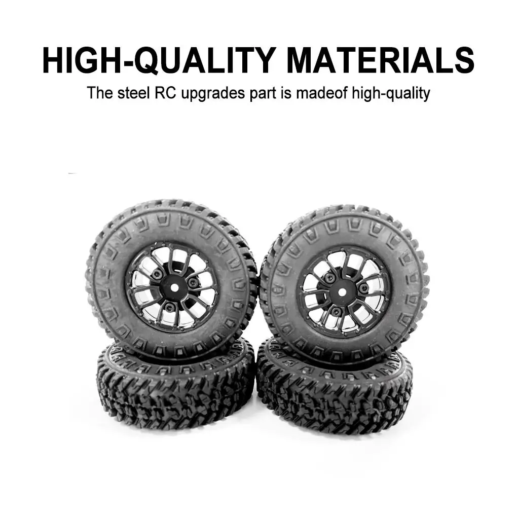 RCGOFOLLOW 4pieces Plastic Durable Wheel Rims Tyre For 1/24 Rc Wheel Rims Tyre Axial SCX24 RC Car Part RC Car Accessories