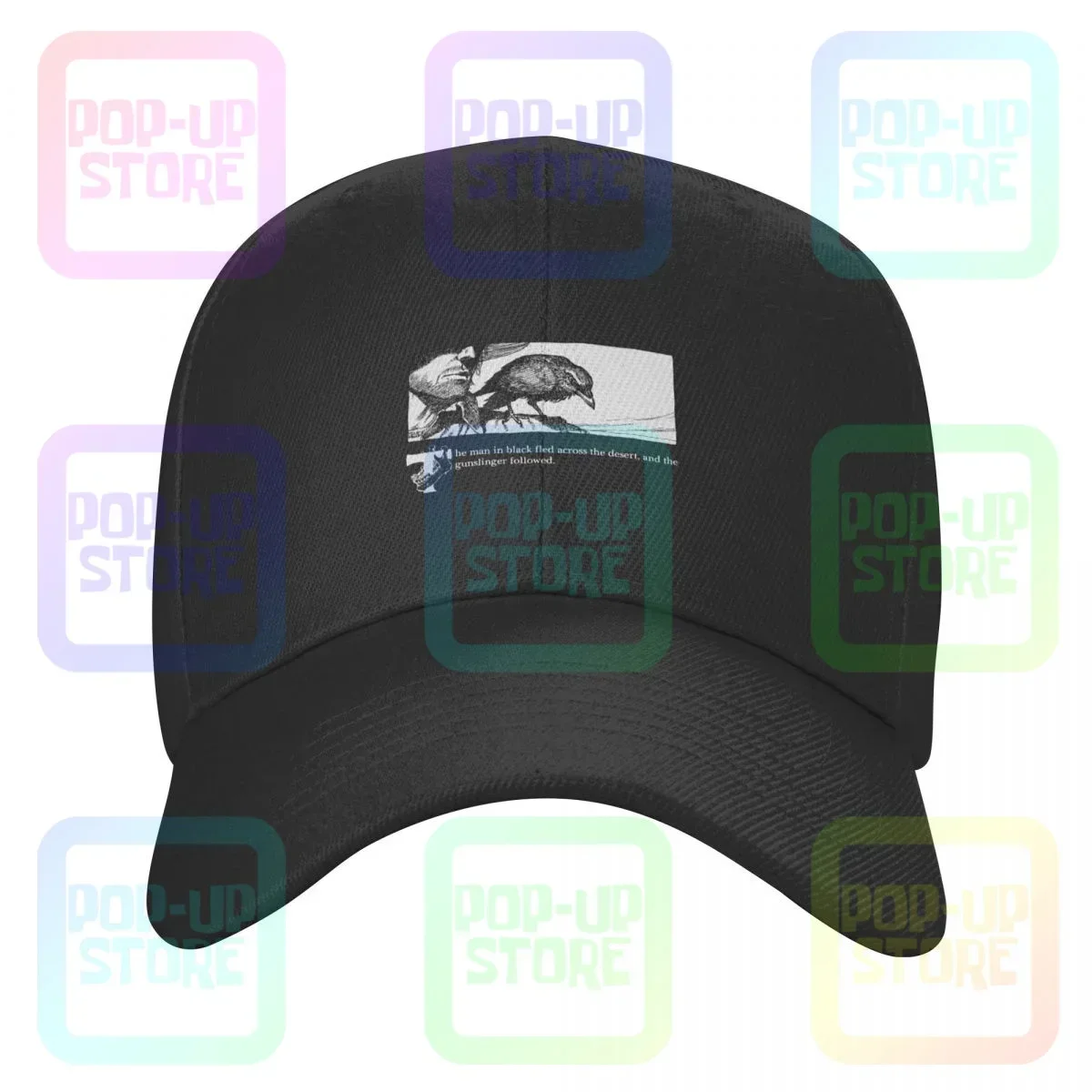 

The Man In Black Fled Dark Tower Gunslinger Book Movie Inspired Baseball Cap Truck Driver Caps Print Headwear