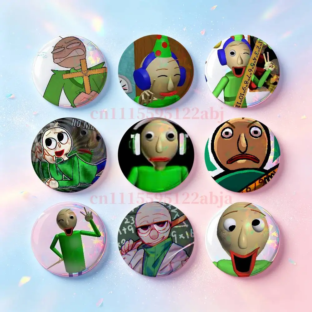 B-Baldi Basics in Education and Learning Badges 25 32 44 58 75 mm Round Customizable Wholesale Fan goods Self-made fan freebies