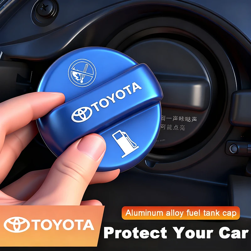 شعار السيارة غطاء خزان الوقود غطاء حماية معدني اكسسوارات لتويوتا كراون كورولا يارس أيجو بريوس كامري أوريس أفينسيس 4 عداء