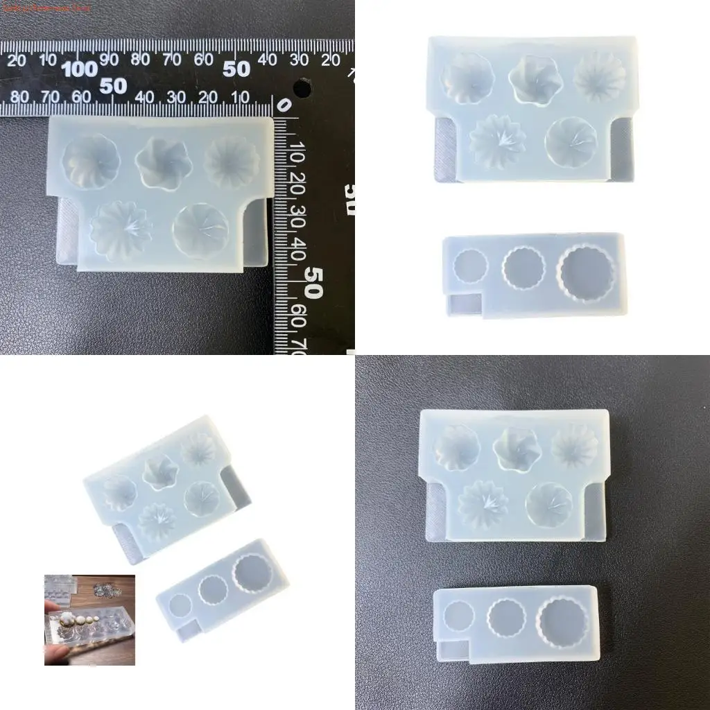 

F92D 2PCS Silicone Cream Decorations Mold Set For DIY Jewelry Accessories And Handmade Craft Projects