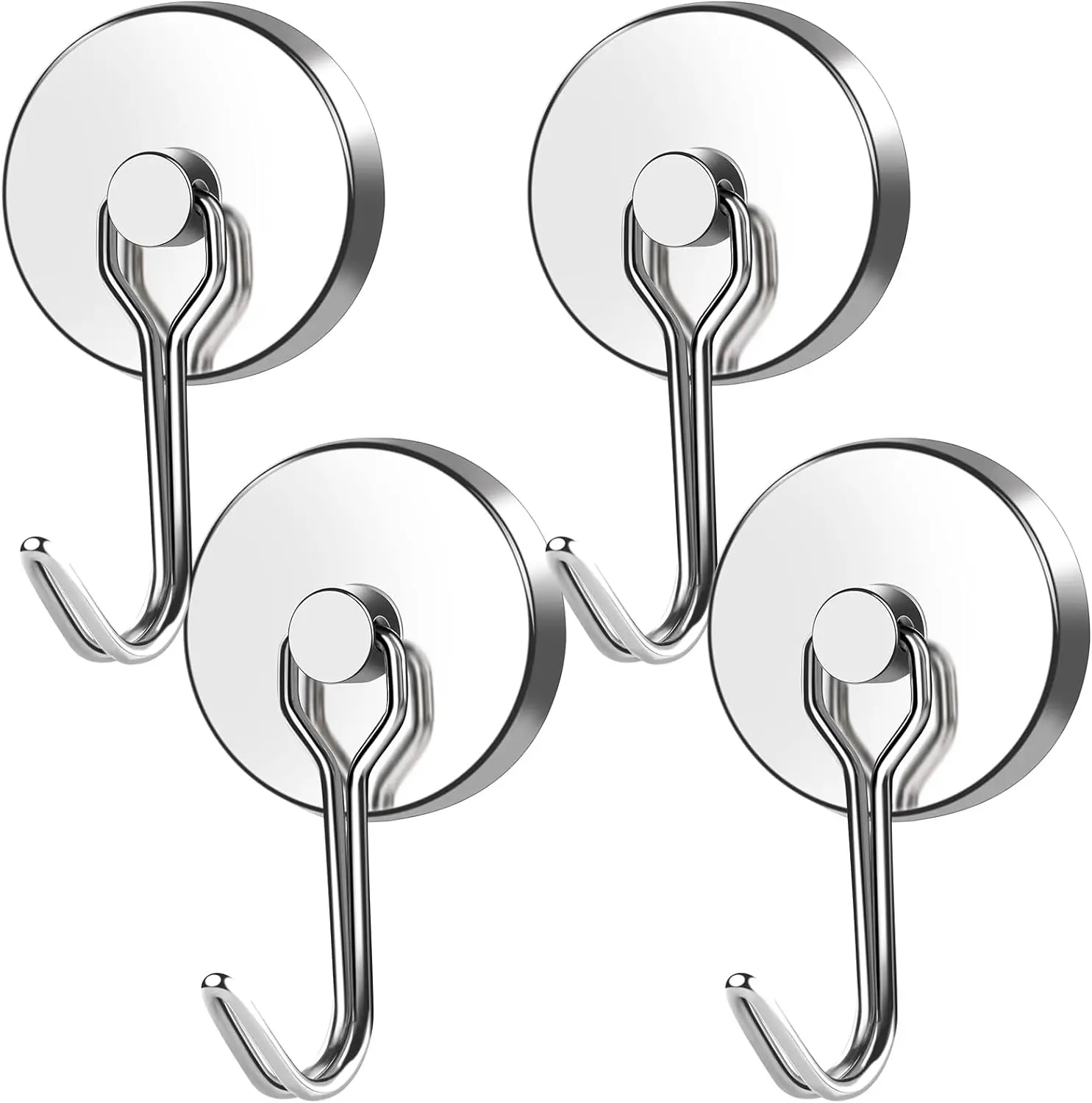 Familie magnetische haken Heavy Duty, 110Lbs sterke zeldzame aarde Neodymium-magneten met haken om op te hangen voor keuken, huis, werkplek