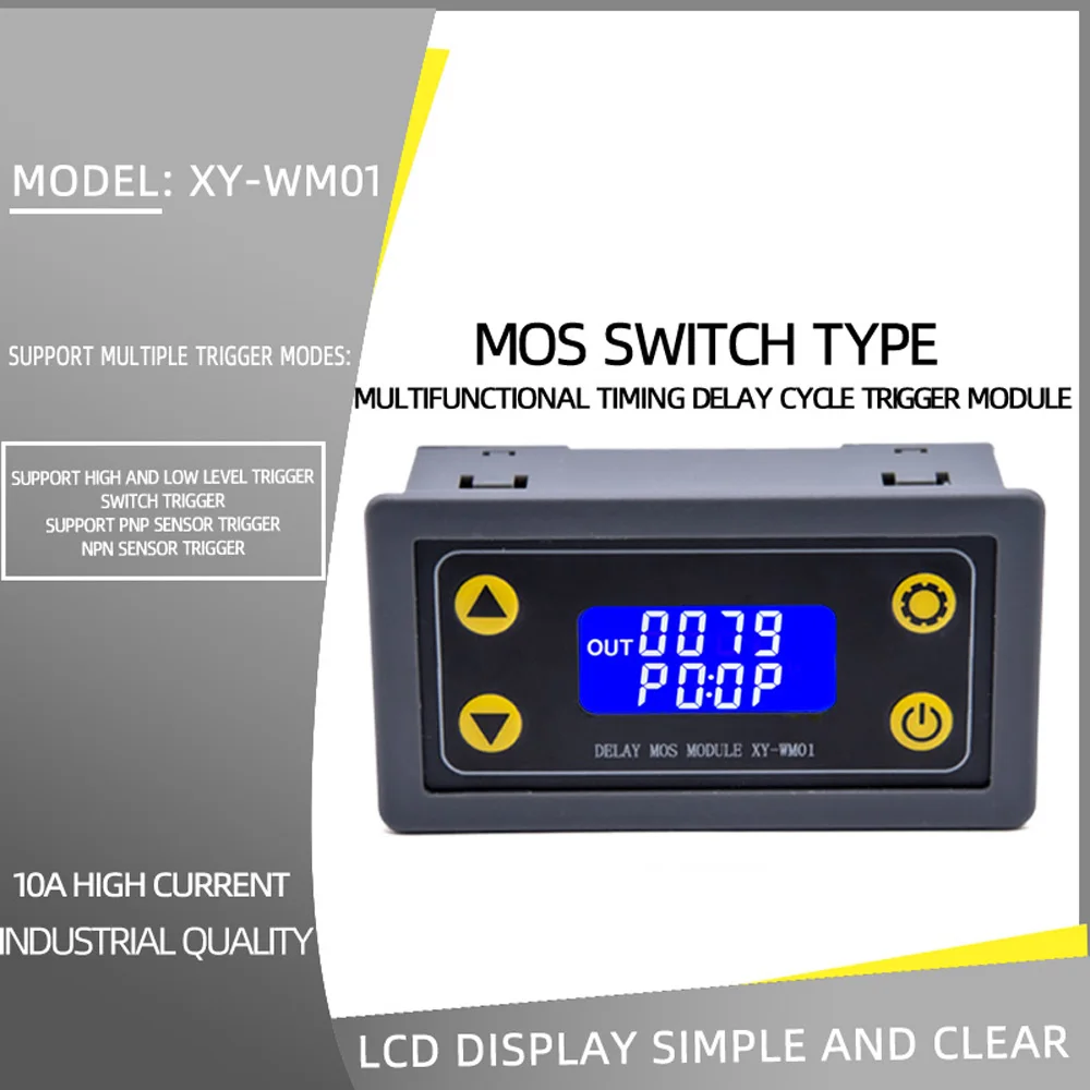 DC 6-30V Time Delay Relay Module Programmable Timer Relay Control Switch Circuit Timing Trigger Cycle with LCD Digital Display