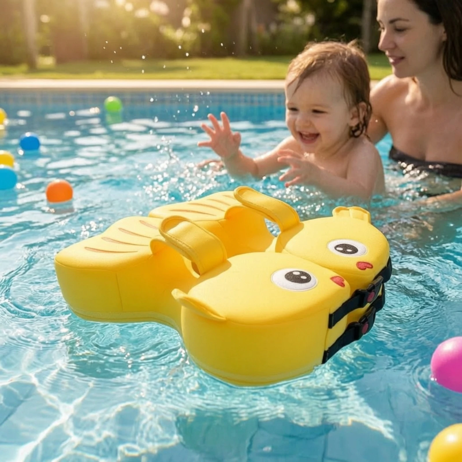 Swimming Buoy Aquatic Creature-Shaped Swim Buoy with Buckle Floatation Aid Comfortable for Toddlers, Pool Time, Beach