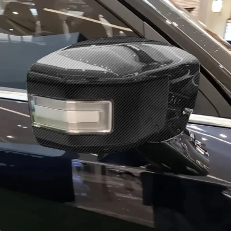 For Ssangyong Torres 2022 2023 ABS Carbon Fiber Styling Door Mirror Overlay Styling Rearview Mirror Cover Trim Car Accessories