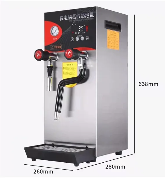 12L Electric Boiling Water Machine Commercial Milk Frother Automatic Steam Boiling Water Dual-purpose Machine Milk Foam Machine