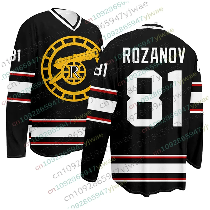 Neues beheiztes Rivalry Eishockeytrikot mit langen Ärmeln, T-Shirt für Herren und Damen, Rozanov HOLLANDER Unisex-Pullover, Sportbekleidung, Eltern-Kind-T-Shirt. – Detail 5