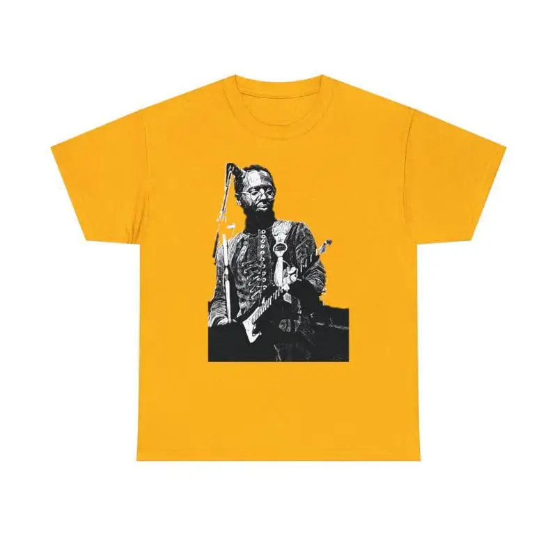 Curtis Mayfield Art Print Black White Heavy Cotton T Shirt