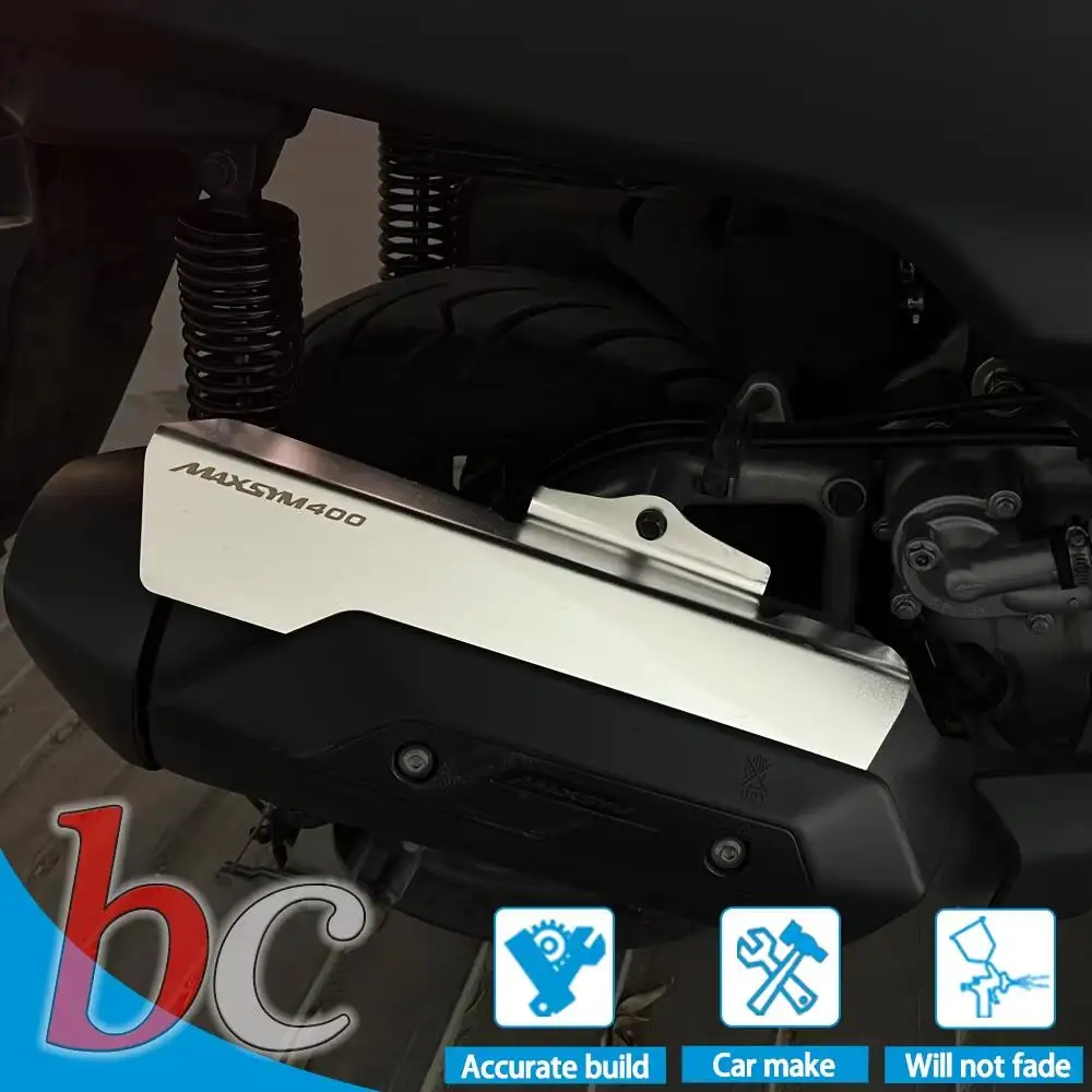 for SYM Maxsym 400 parts Exhaust anti scald protection board Accessories 304 stainless steel Motorcycle
