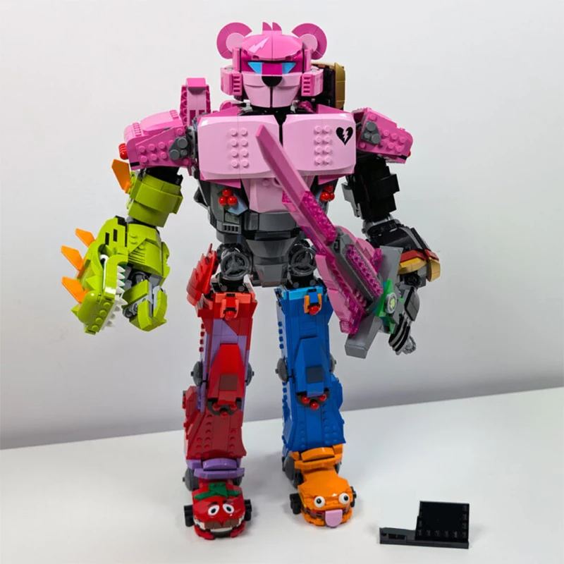 Nuevo 2025 colorido Mecha líder del equipo bloques de construcción minifigura modelo Robot de acción montaje ladrillos juguetes regalos para chico adulto