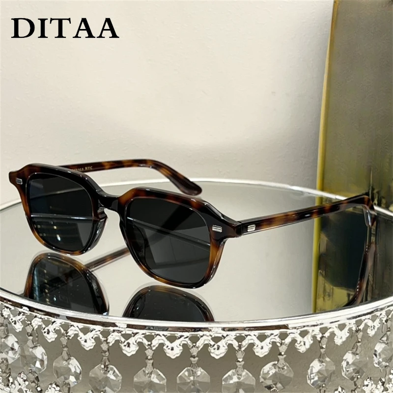 Lemtosh GATKES High Quality Acetate Oval Style Women Sunglasses Men Retro Outdoor Eyewear Luxury Brand Shades With Original Case