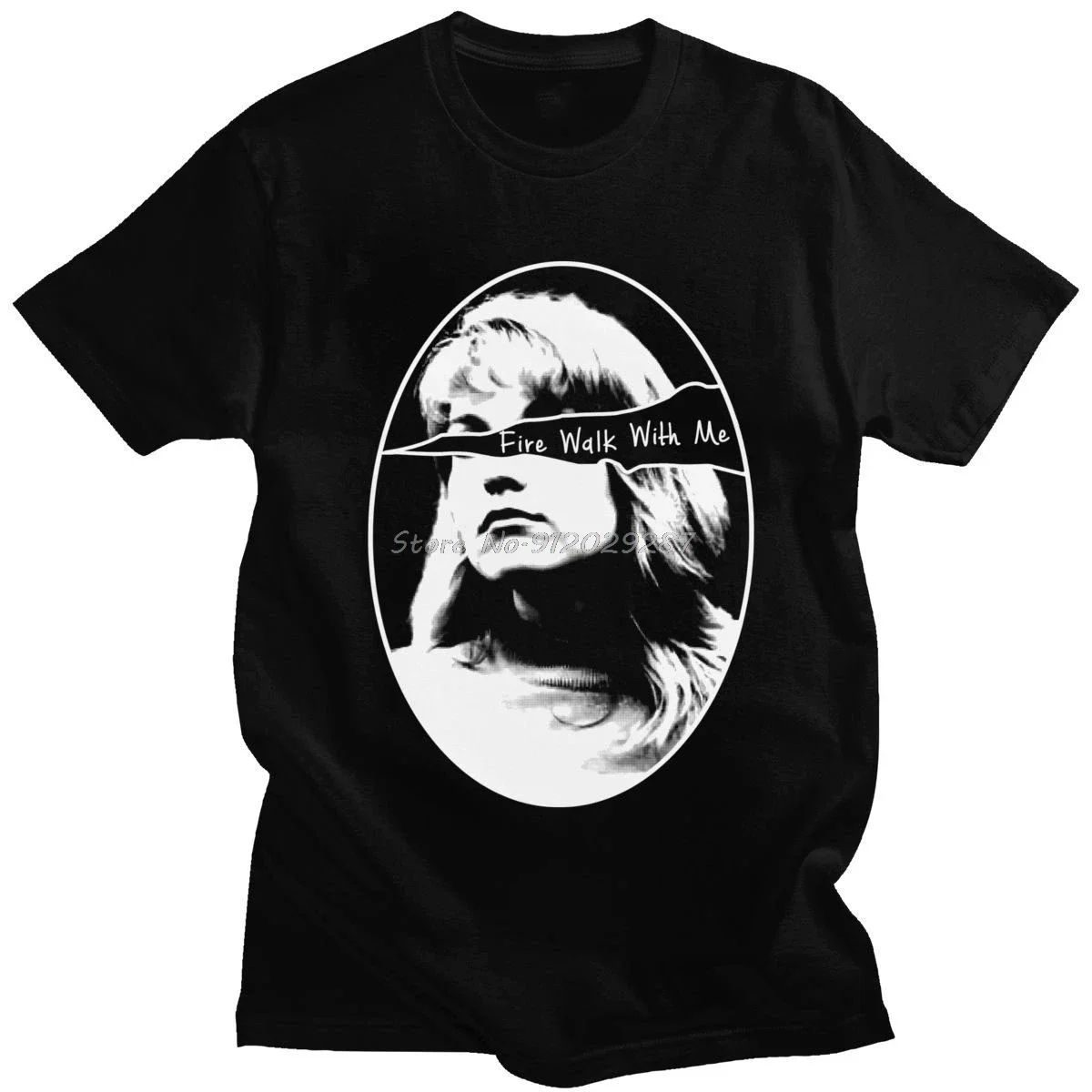 Womens T Shirt Laura Palmer T-shirt Fire Walk with Me Tee Top O-neck Short Sleeve TV Fan Tshirt Clothing