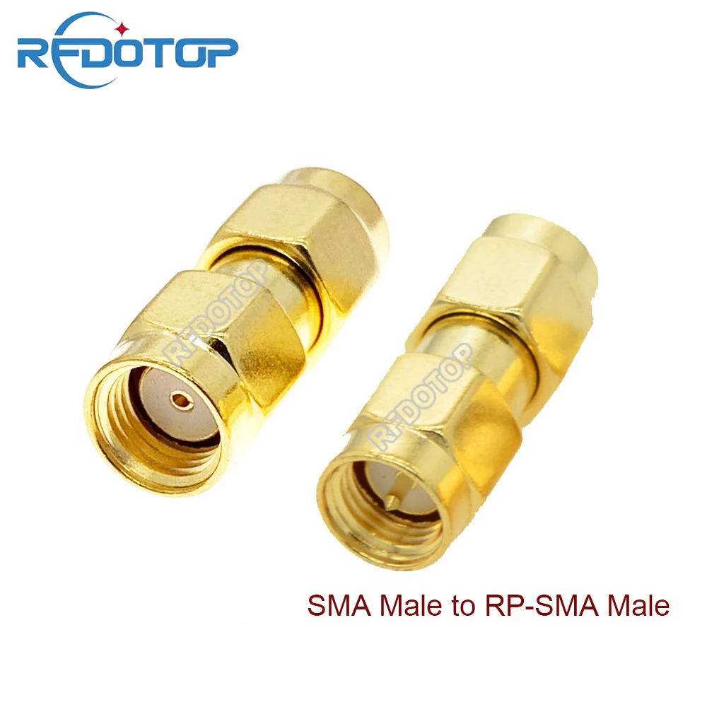 

100PCS/lot SMA Male Plug to RP-SMA Male Plug Straight Connector for Wifi Radio Antenna SMA-J to RPSMA-K RF Coaxial Adapter