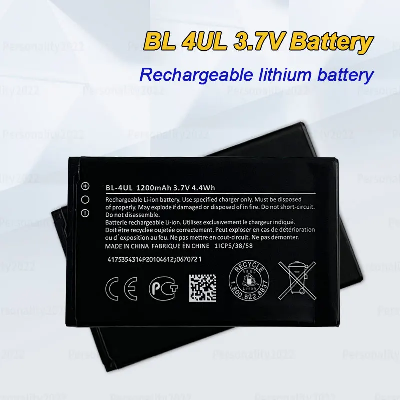 

BL-4UL 3.7V Battery for Nokia 3310 225 230 215 RM-1172 RM-1126 RM-1011 RM-1012 TA1030 230DS BL 4UL Phone Rechargeable Batteries