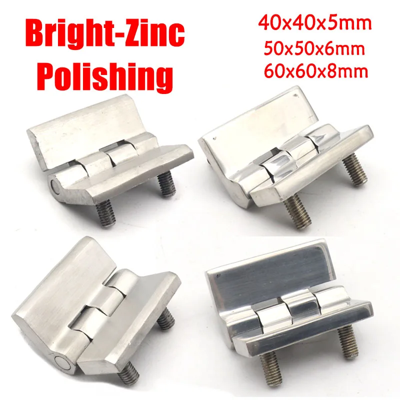 304 Stainless Steel Industrial 5/6/8mmThickened Hinge Swing Hardware Bearing Silent Door Hinge Processing For Yacht Boat Marine