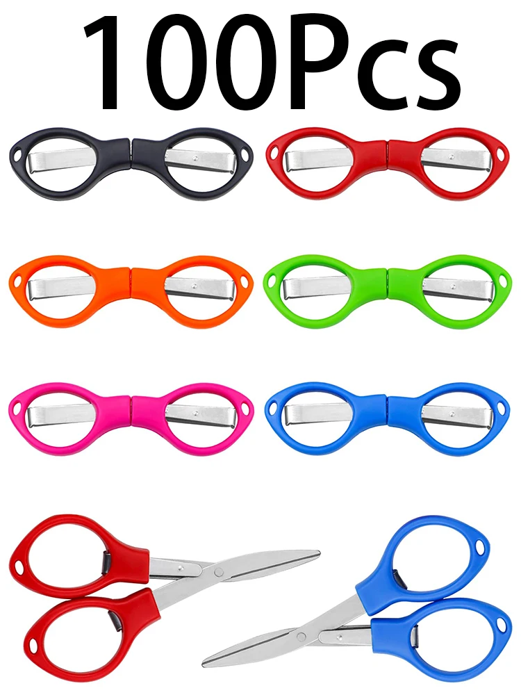 100pcs-portable-folding-scissors-for-needlework-steel-handmade-cross-stitch