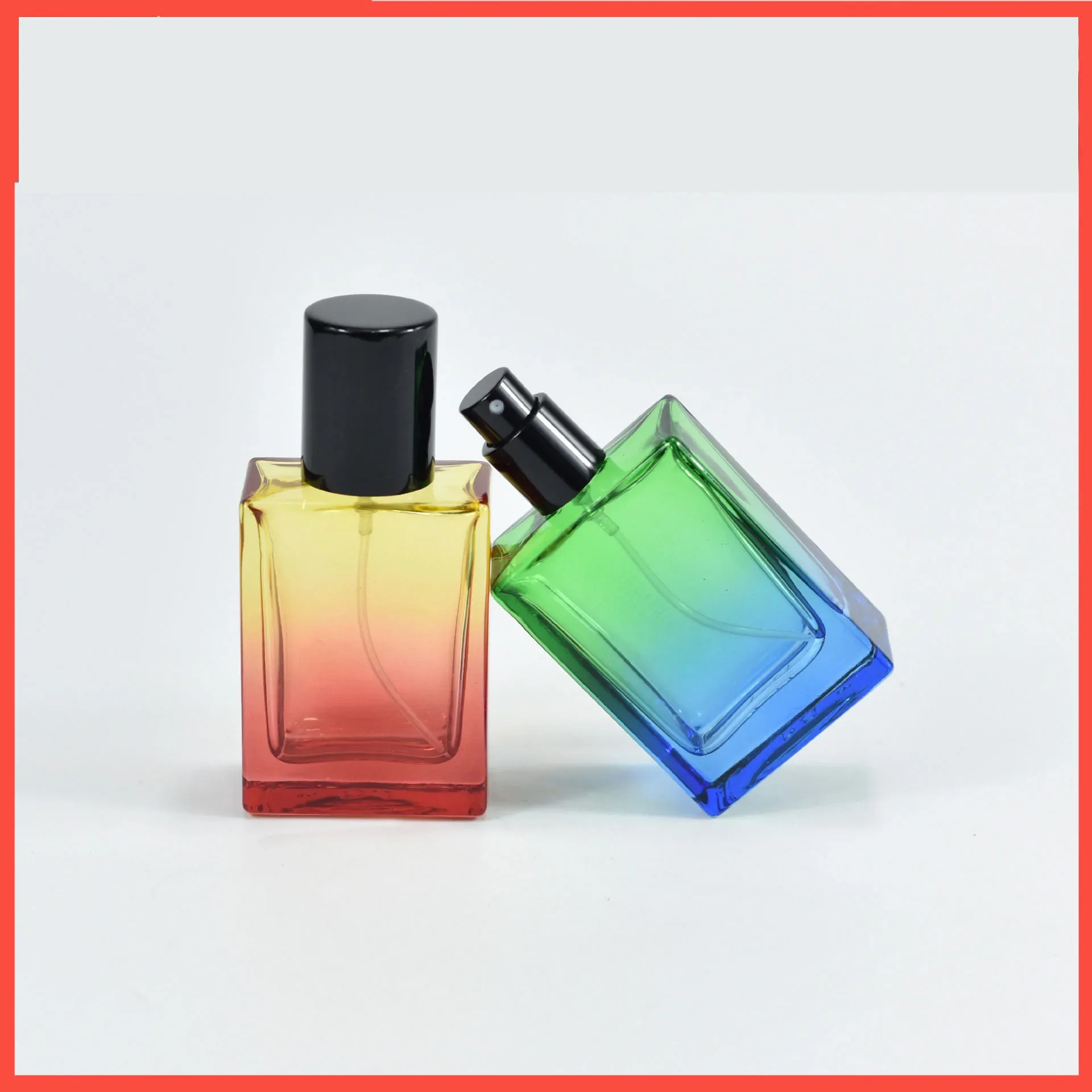 30 ミリリットルガラス勾配香水瓶詰め替え空のファインミストアトマイザースプレーボトルポータブル正方形香水用