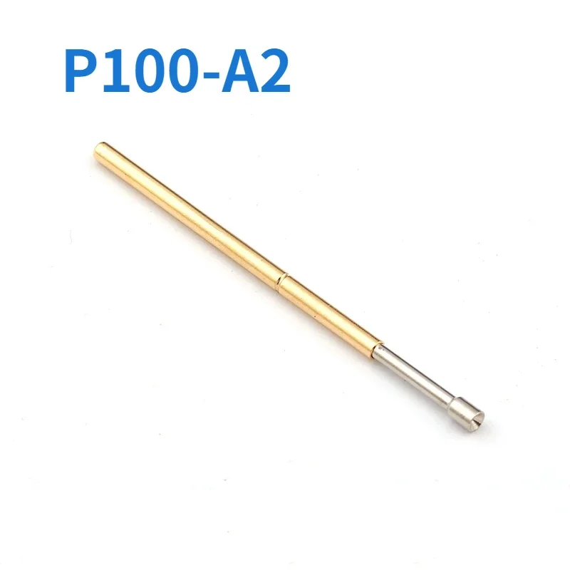 P100-A2 New Product For Testing Circuit Board Length 33.35mm Bullet Metal Spring Test Probe Nickel-Plated Spring Probe Tool