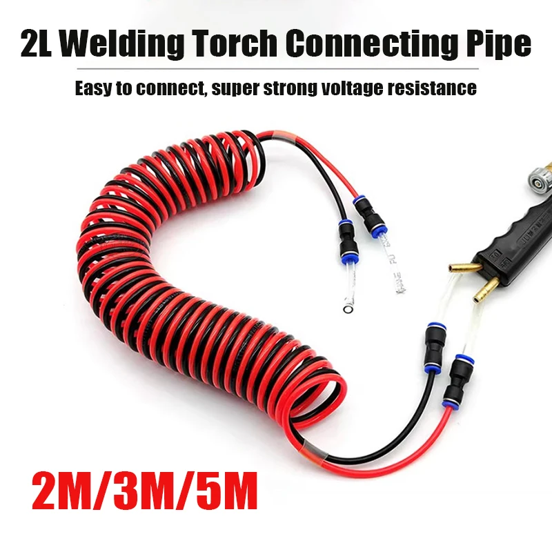 2L Portable Welding Torch Oxygen Tube Connection Tube Spring Quick Insert Gas Tube Oxygen Tube PU Tube 2L Welding Gun Tube