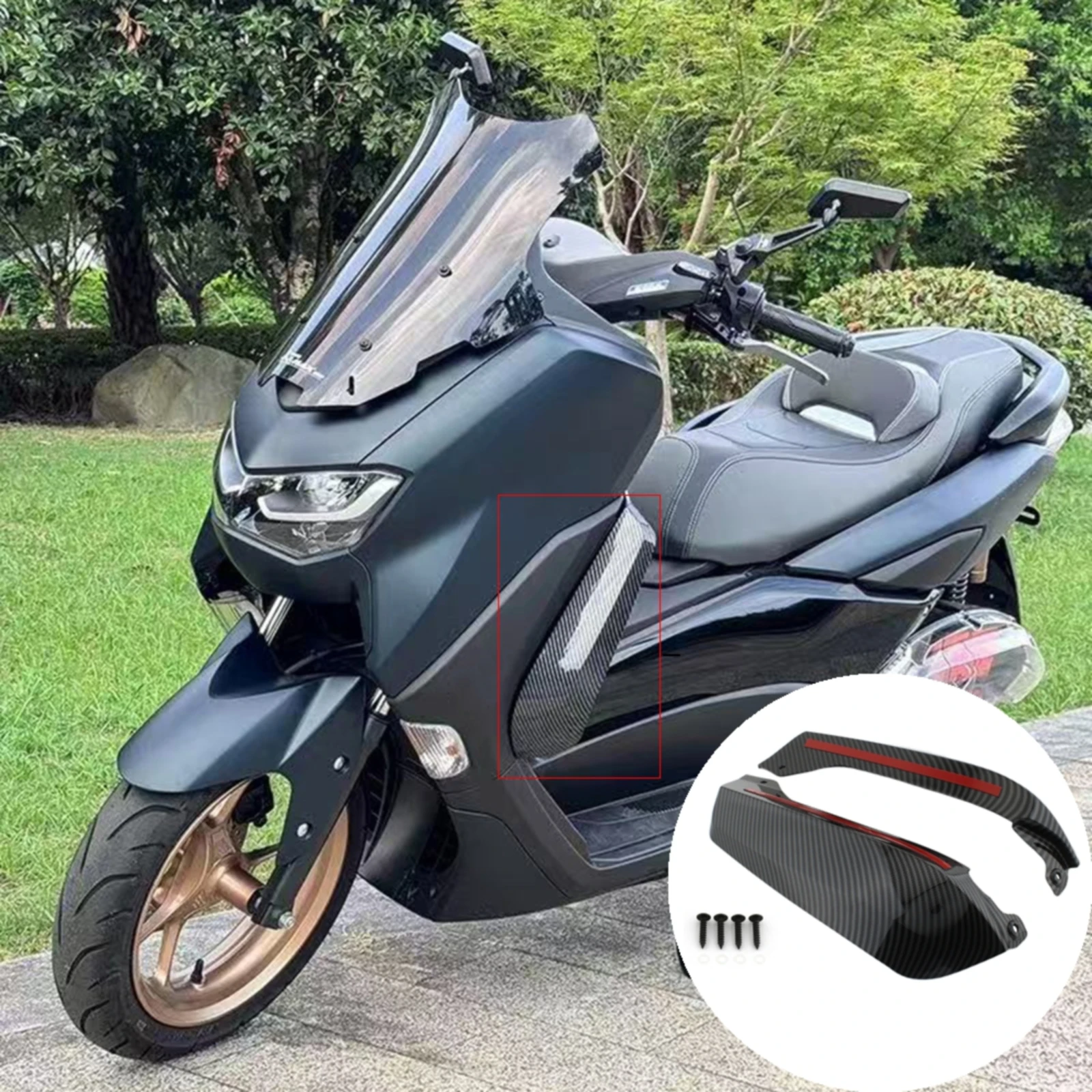 

For YAMAHA NMAX 155 2020-2024 motorcycle Leg Guard Wind Deflector side leg protector Windshield Cover