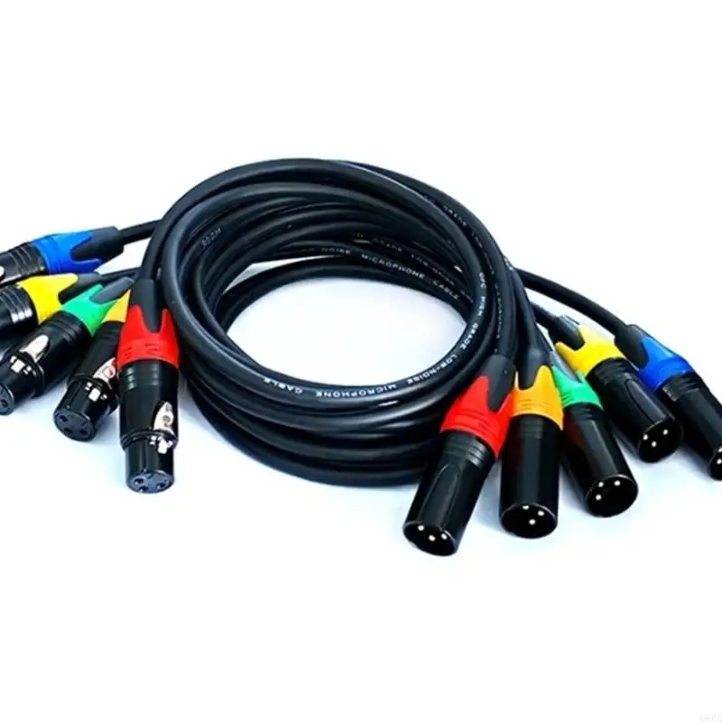 Q6PA Flexible XLR Line 3 Pin Male to Female, Foil Layer Wrap Cable for Desk Side and Voice Use Tasks Daily