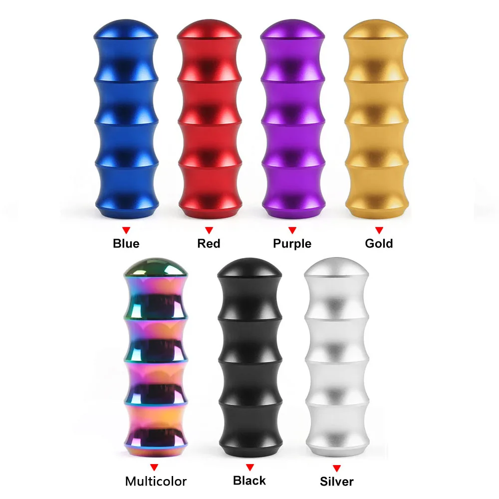 Bamboo Style Aluminum 118mm Gear Shift Knob Manual Transmission Shifter Lever Knob Gear Universal Car Accessories