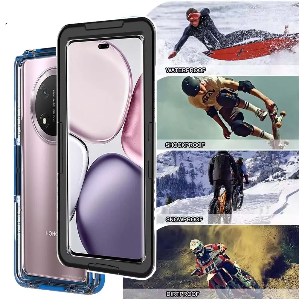 Universal Waterproof Case for Honor X9C X7C X60 Pro Pouch Swimming Coverage Full Protection Shockproof Shell Anti Drop Bumper