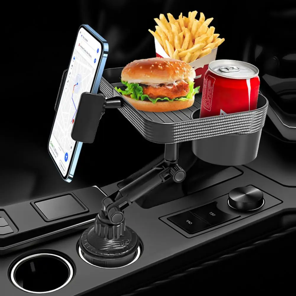 Car Dinner Tray Coffee Table for Car Car Dining Tray with Cup Holder Mobile Phone Holder Space-saving Solution for On-the-go