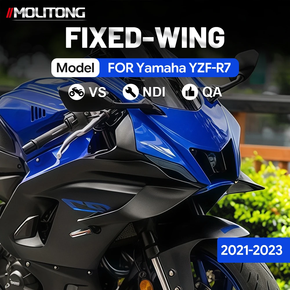 Motorcycle High-Quality Front Winglets Spoilers Small Wings for Yamaha YZF-R7 2021-2025 Fixed Aerodynamic Wings