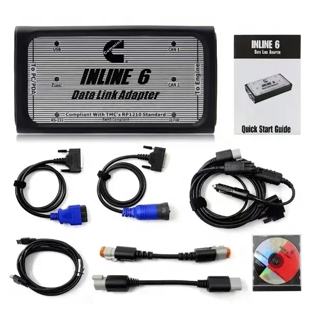 

INLINE6 Data Link Adapter Heavy Duty Scanner Diesel Engine For Komatsu Excavator Truck Diagnostic interface inline 6 Tools