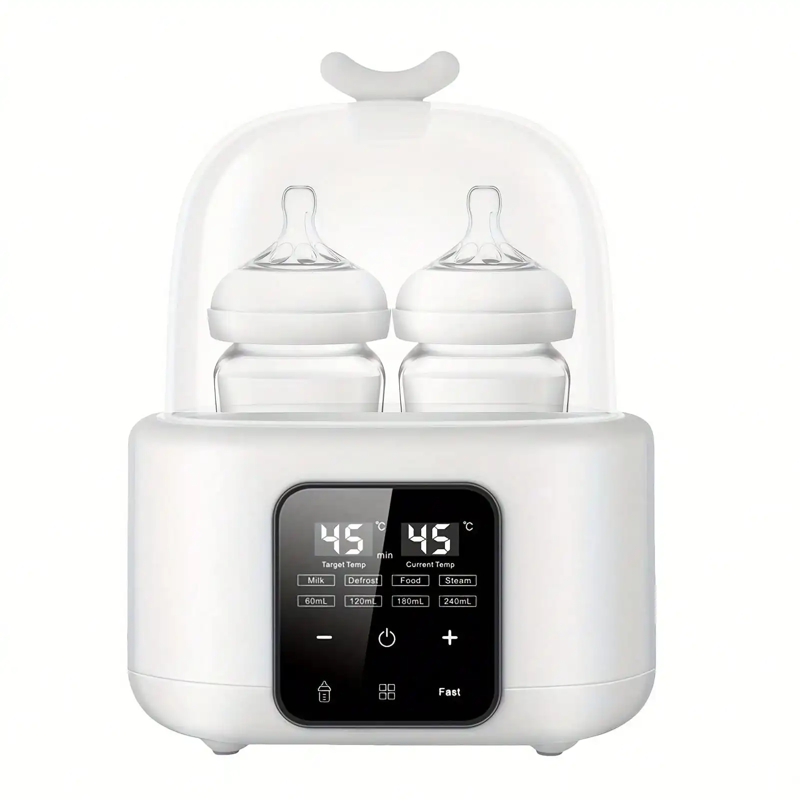 6-In-1 Fast Baby Bottle Warmer - Timer/Adjustable Temp/Auto-Off, Defrost/Keep Warm, Formula/Breast Milk/Baby Food, Christmas/New Year Gift, White