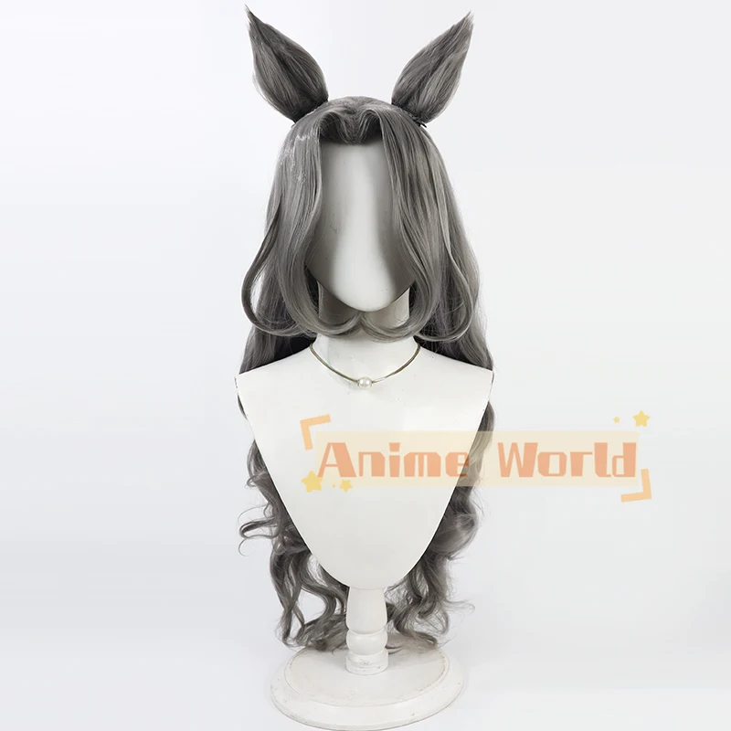 วิกผมคอสเพลย์เกม Pretty Derby Saint Lite วิกผมคอสเพลย์เซนโต ไรโตะ สีเทาอ่อน ผมยาว สำหรับงานฮาโลวีน ผู้ใหญ่ ผู้หญิง ผู้ชาย