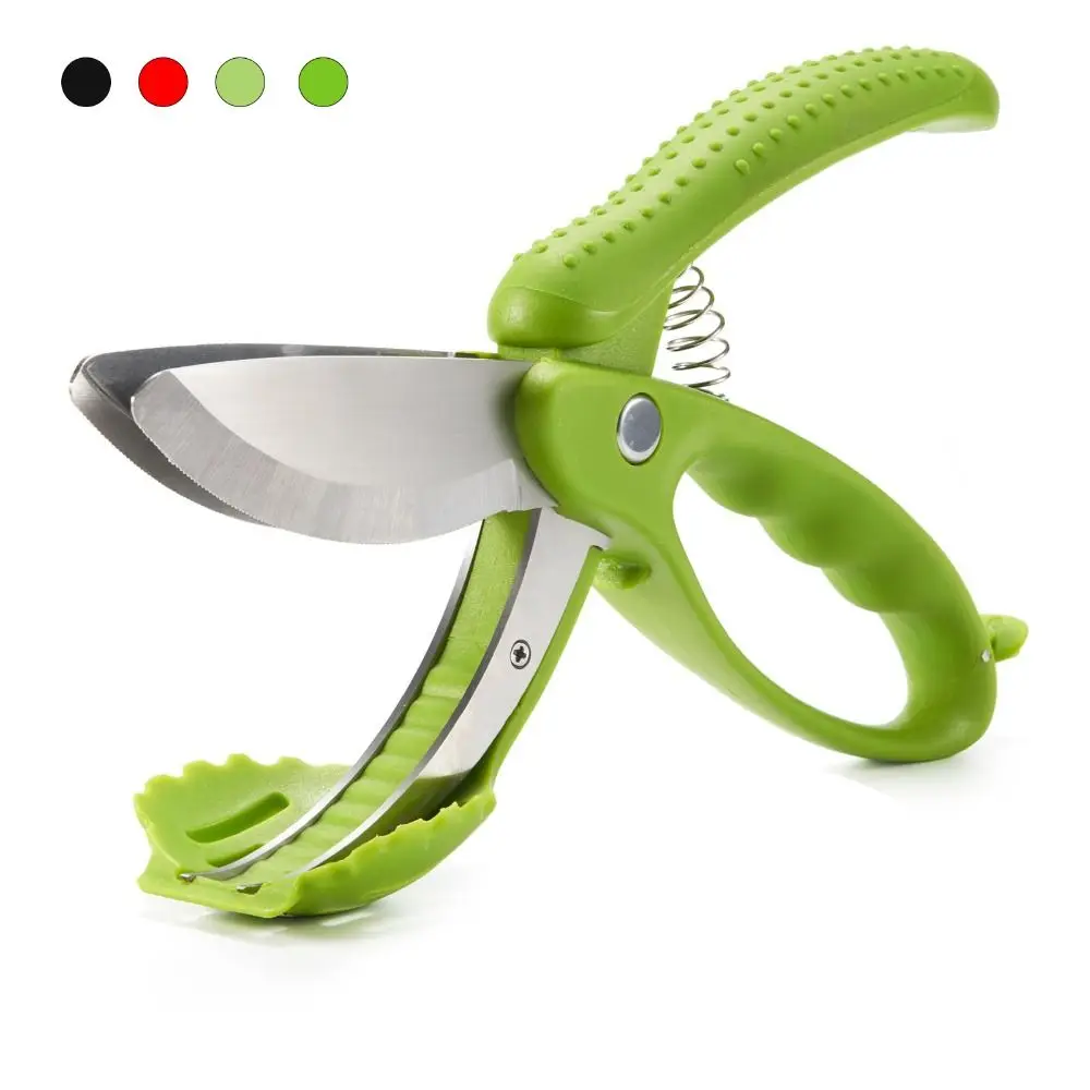 

Stainless Steel Salad Scissors Double Blades With Spring-Loaded System Salad Chopper Food Scissor Chopper Fruit Cutting