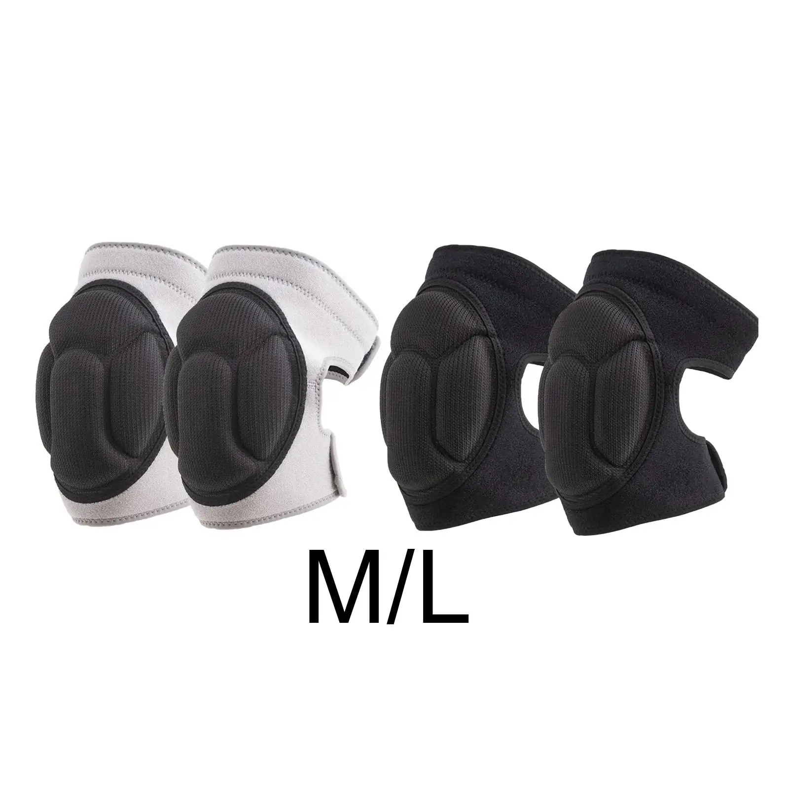1Pair Knee Pads Skating Adjustable Non Slip Outdoor Anti Collision EVA Breathable Protective Sleeve Work Basketball Cleaning