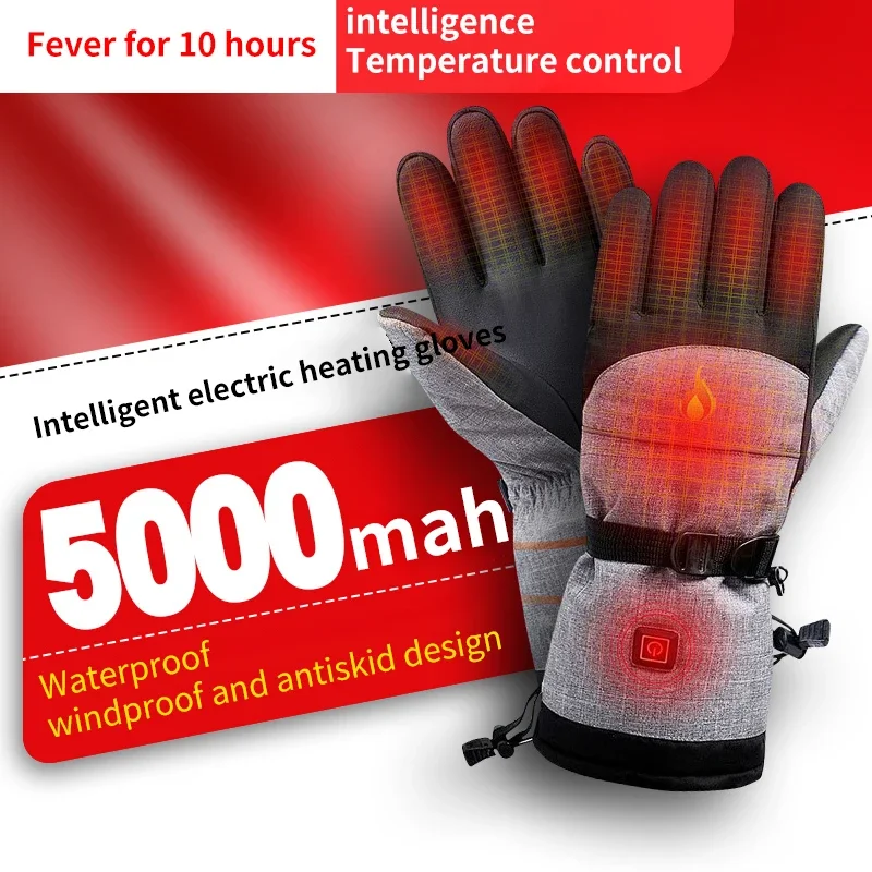 Guanti riscaldanti elettrici invernali USB Batteria Ricarica intelligente Guanti caldi di ricarica impermeabile in motocicletta