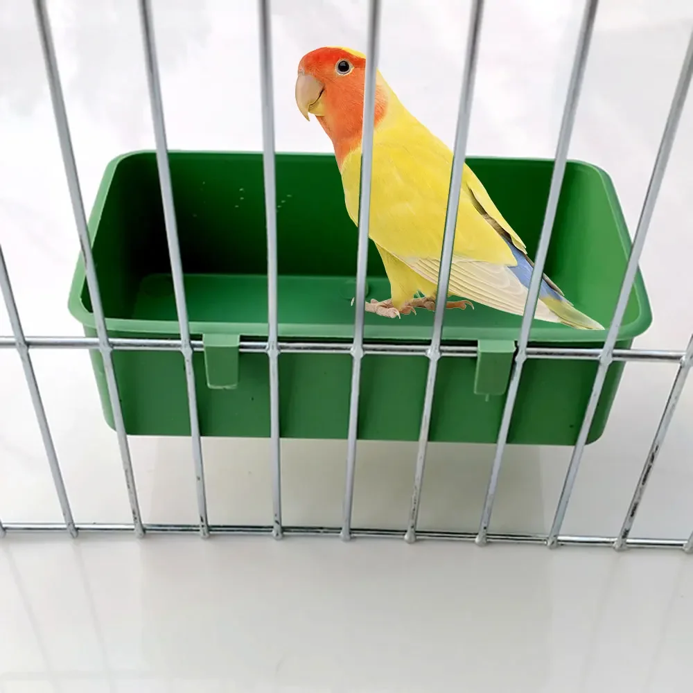 Bird Food Tray Parrot Bathtub Animal Multifunction Cage Standing Wash Shower Box Bird Toys Pet Bird Cleaning Products Birdcage