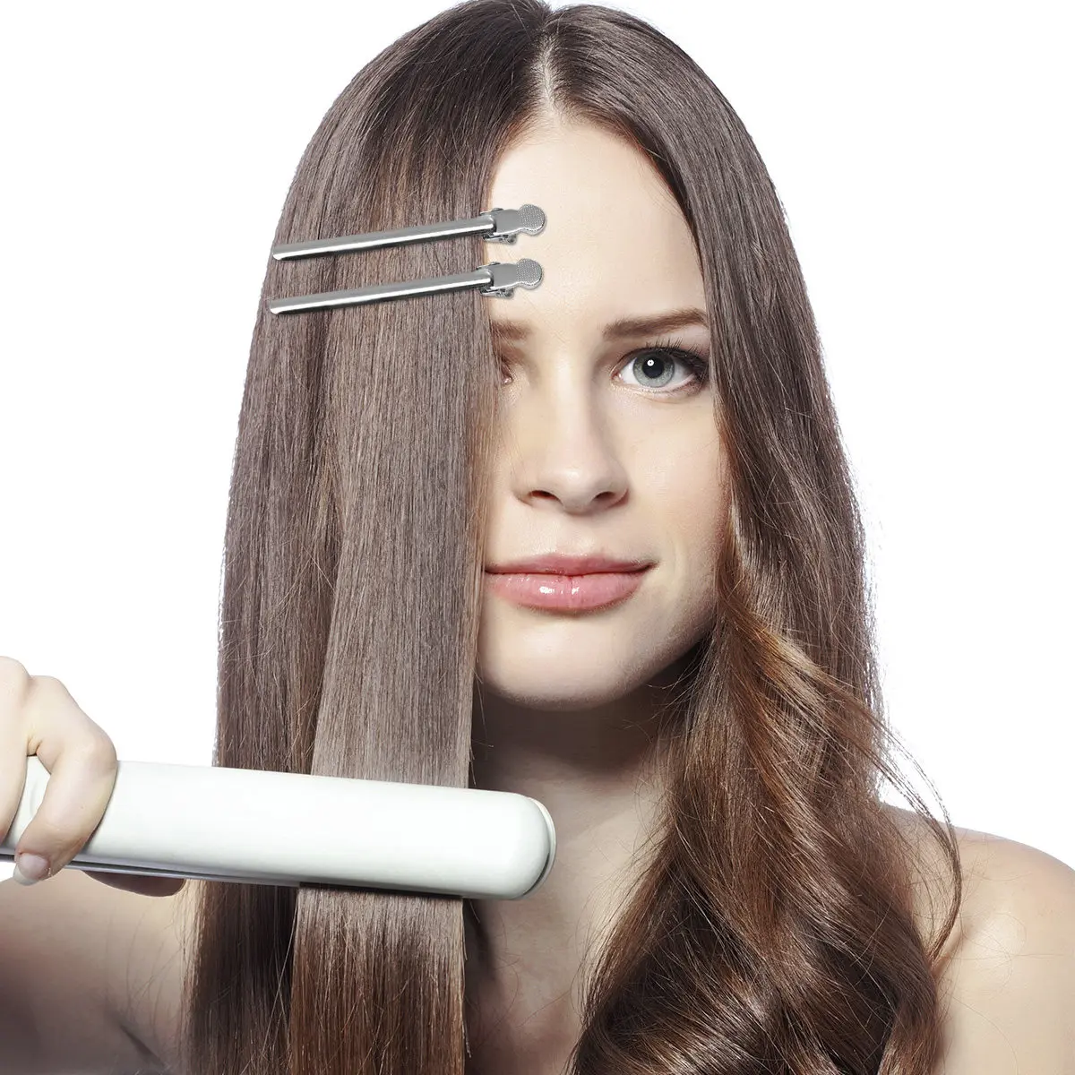 

12Pcs Stainless Steel Duckbill Hair Clips for Hair Sectioning Hairdresser Clip Tight Clips for Haircut Salon Home Use