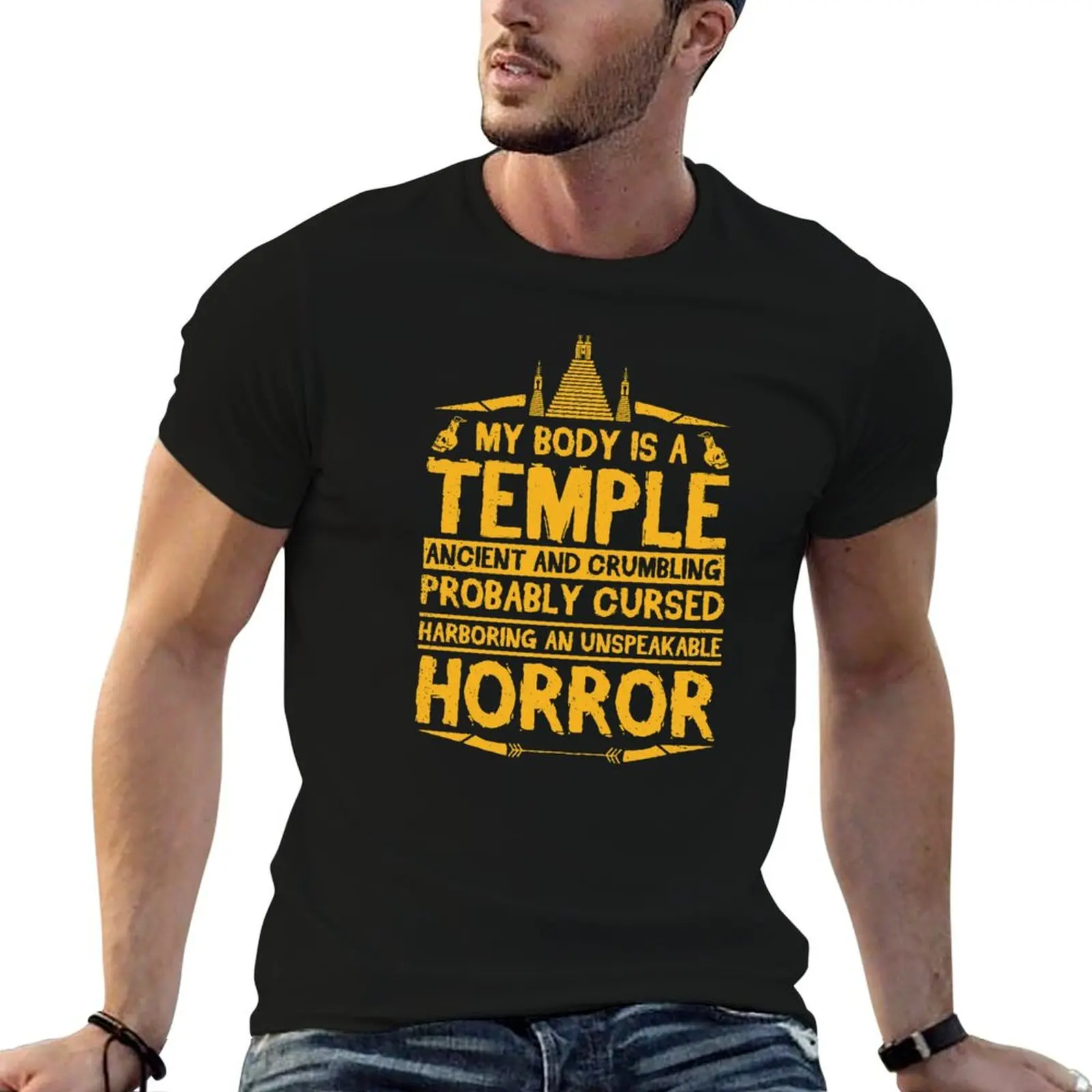 

ancient t crumbling funny dark is cotton My T-Shirt temple man and t body designer man a shirt shirt