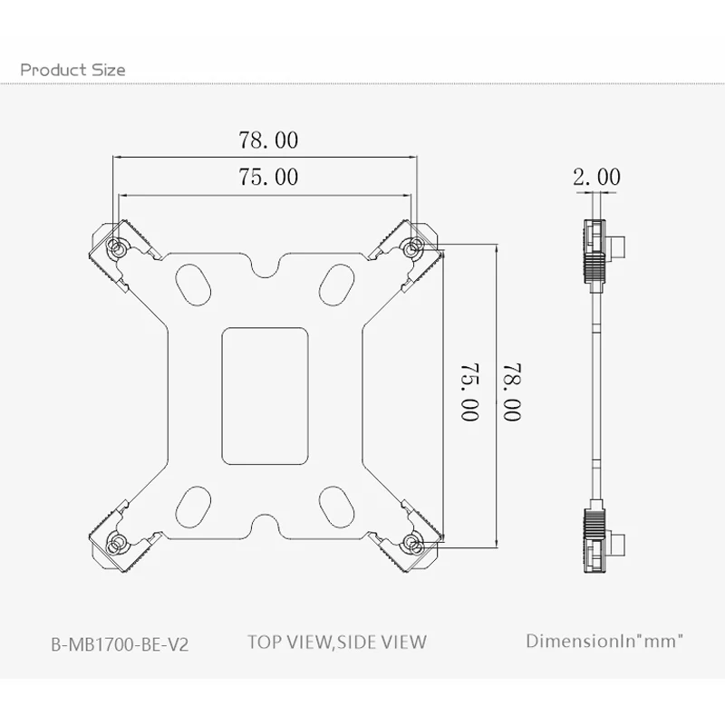 

Кронштейн блока процессора Bykski для LGA1700 1151 115X Intel12/13 поколения, разъем для компьютера, аксессуар для водяного охлаждения, B-MB1700-BE-V2