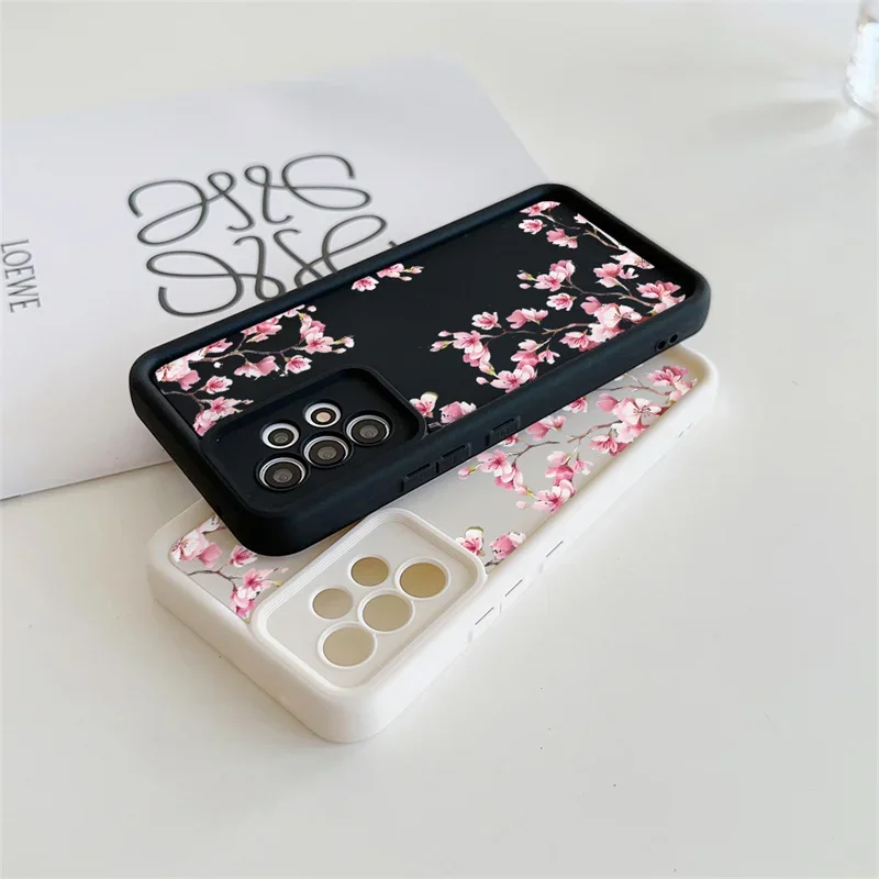 핑크 트럼펫 꽃 소프트 TPU 폰 케이스 샤오미 레드미 노트 14 13 12 프로 플러스 11 10 12S 11S 10S 레드미 A5 14C 13C 12C 10C 커버